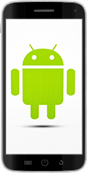 Springbok's Android phone artwork: an upright phone with the Android robot on screen
